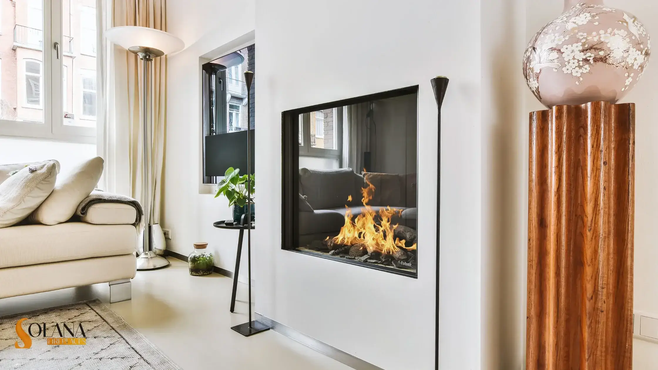 modern design fireplace